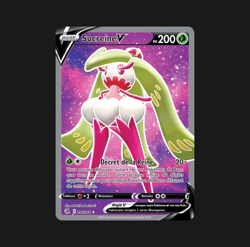 Sucreine V 246 264 Poing de Fusion Cartes Pokémon