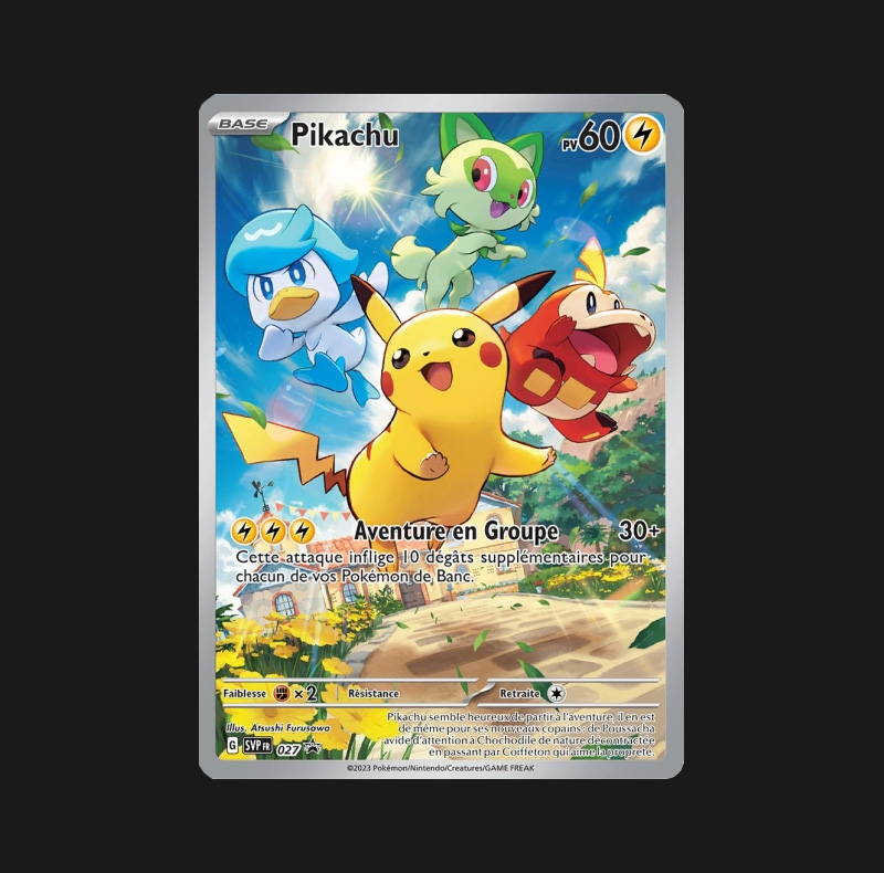 Pikachu SVP027 Carte Pokémon Promotionnelle SVP