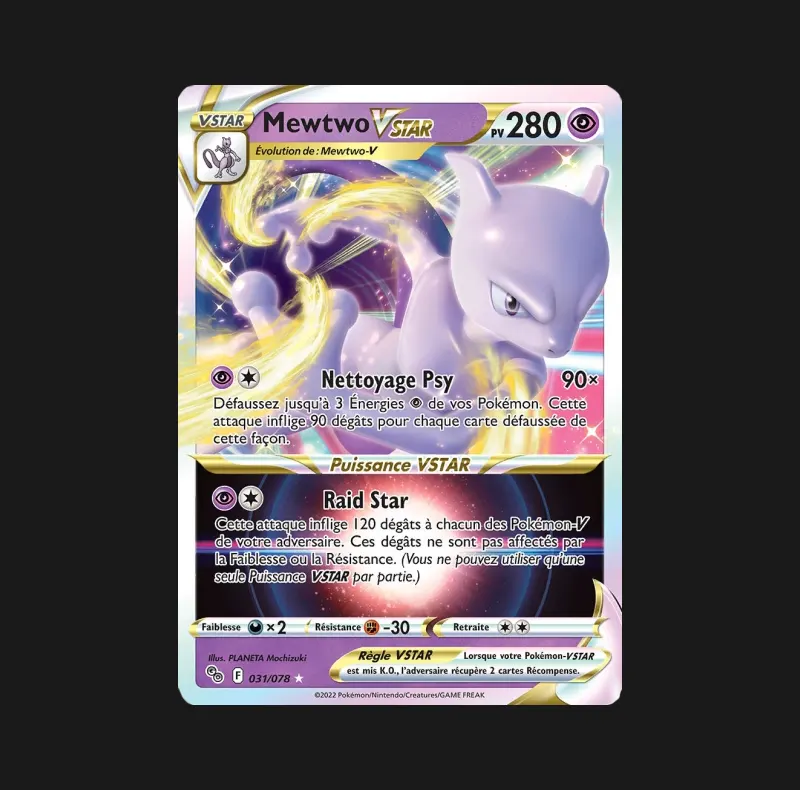 Mewtwo VSTAR 031/078 Pokémon GO