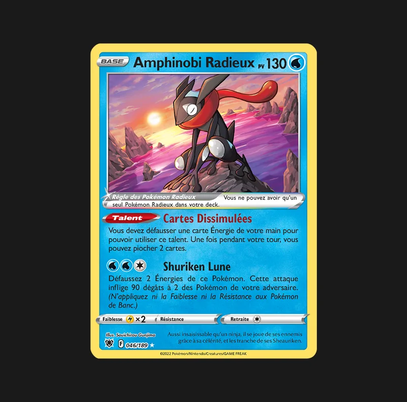 Amphinobi Radieux 046/189 Astres Radieux - Cartes Pokémon