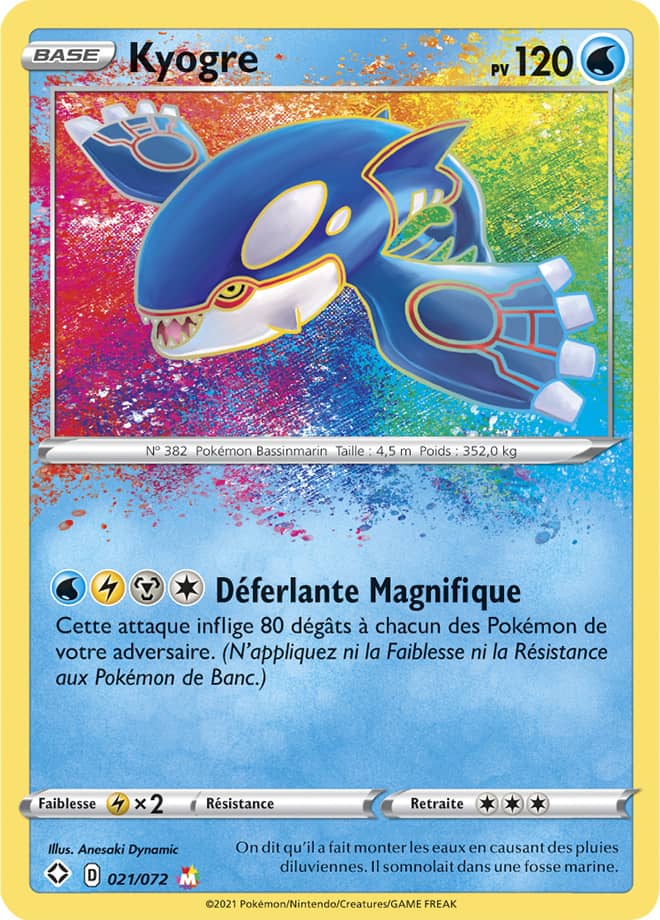 Kyogre carte Magnifique Pokémon