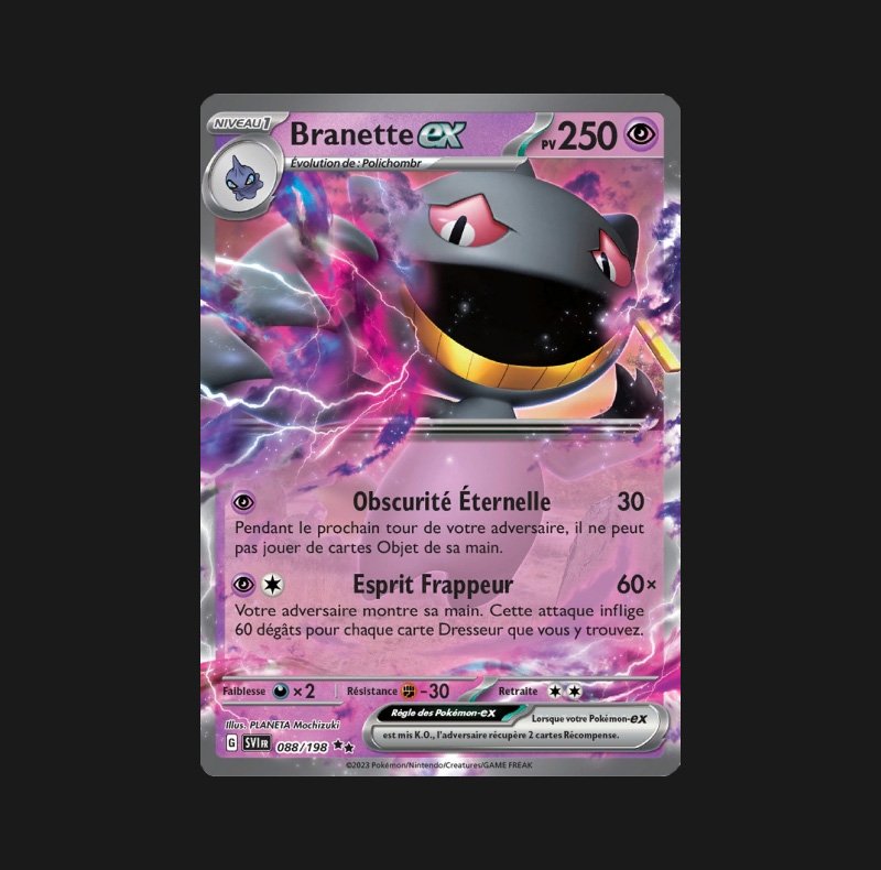 Branette ex 088/198 Écarlate et Violet - Carte Pokémon