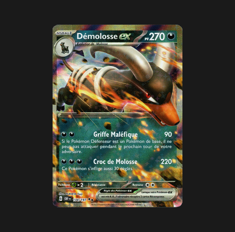 Démolosse Ex 134 197 Flammes Obsidiennes Cartes Pokémon