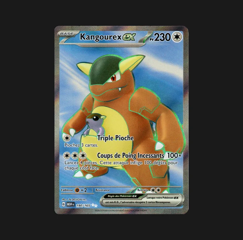 Kangourex ex 190/165 Pokémon 151 EV3.5 - Cartes Pokémon