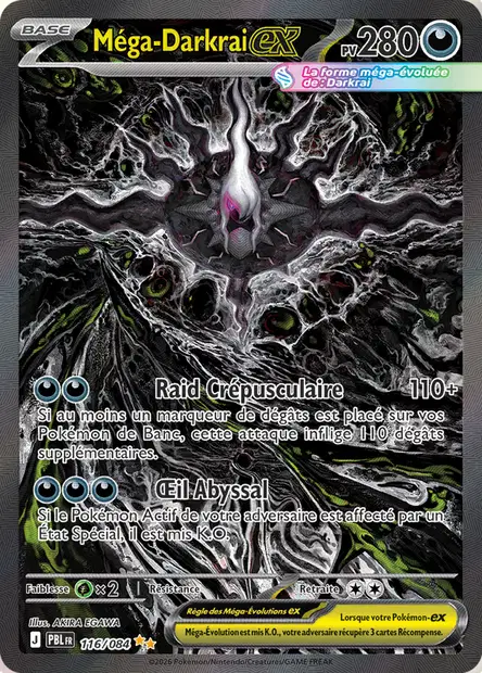 Carte Méga-Darkrai-ex 116/084 Nuit Noire