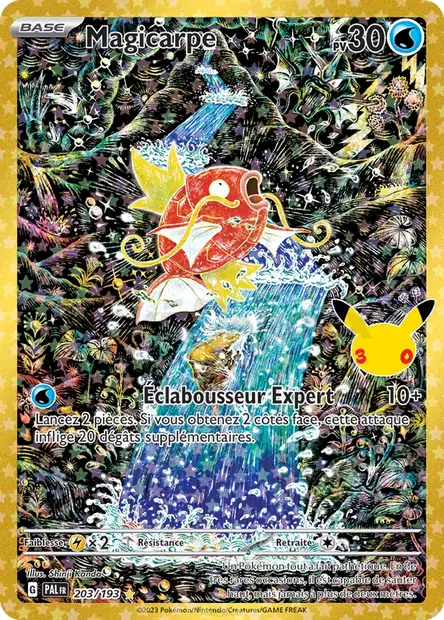 Carte Magicarpe 203/193 Pokémon 30 ans