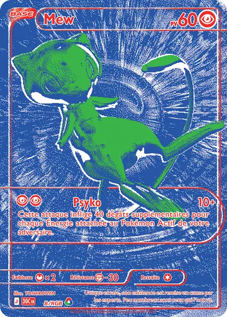 Carte Mew B/RGB Pokémon 30 ans