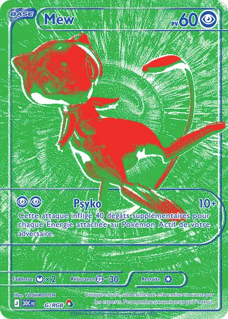 Carte Mew G/RGB Pokémon 30 ans