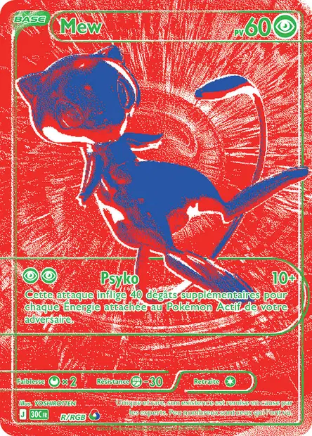 Carte Mew R/RGB Pokémon 30 ans