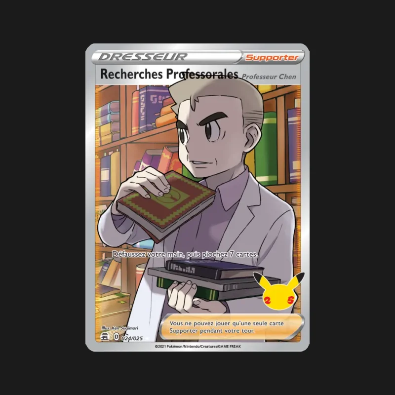 Carte Pokémon Recherches Professorales (Professeur Chen) 024/025 Célébrations en français