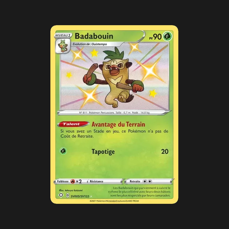 Carte Pokémon Badabouin SV005/SV122 Destinées Radieuses en français