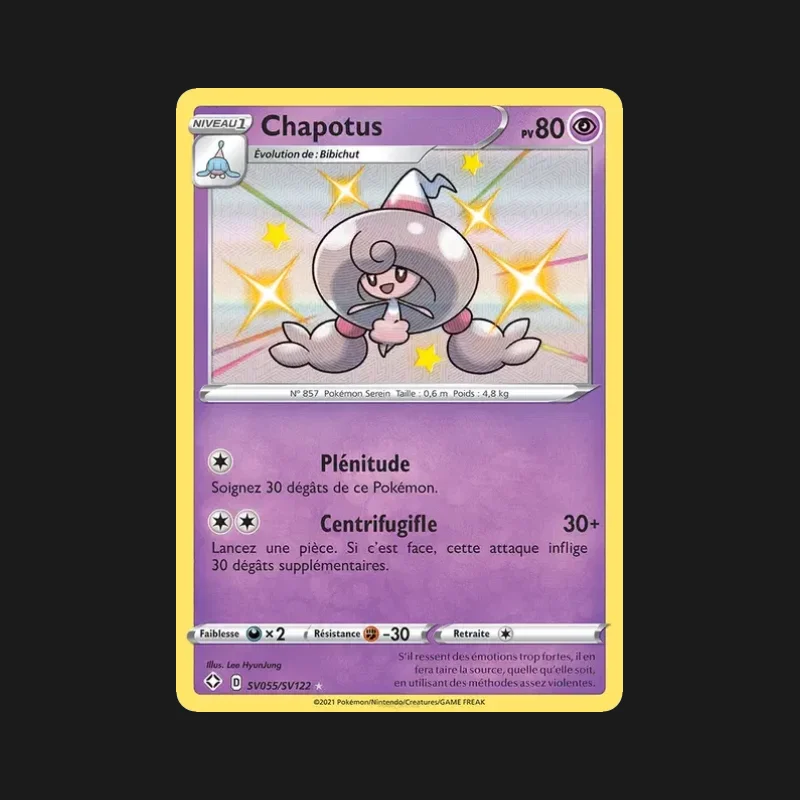 Carte Pokémon Chapotus SV055/SV122 Destinées Radieuses en français