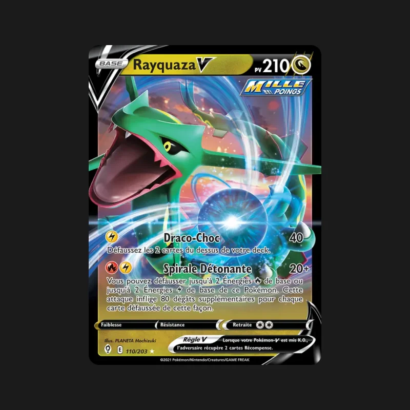 Carte Pokémon Rayquaza V 110/203 Évolution Céleste en français