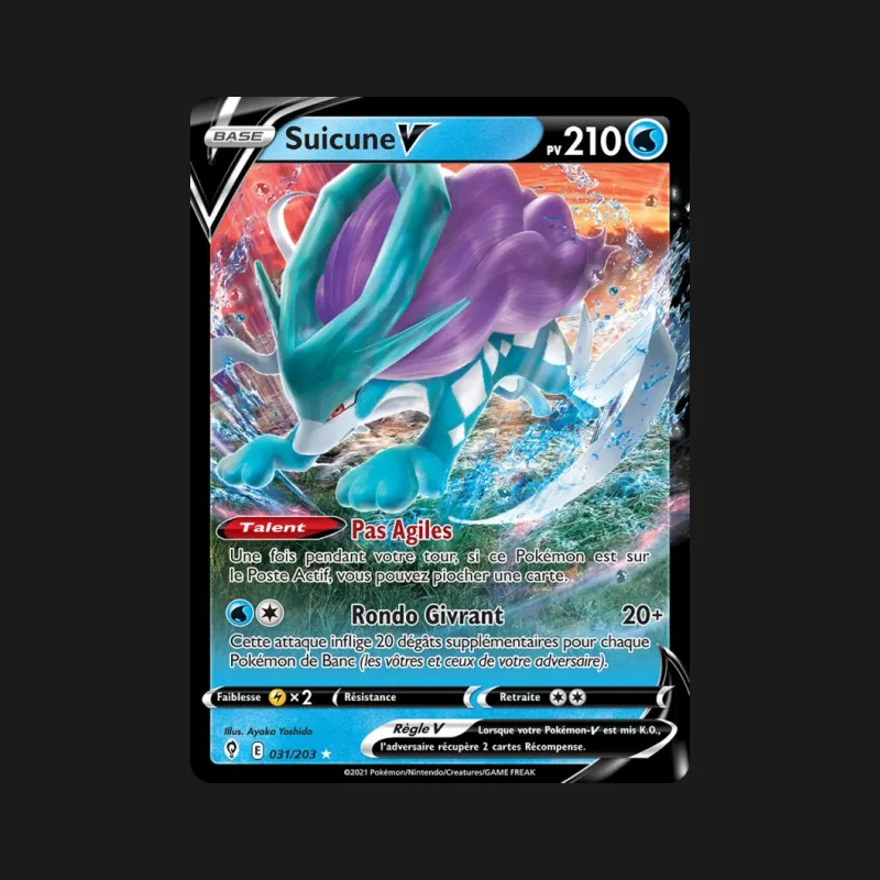 Carte Pokémon Suicune V 031/203 Évolution Céleste en français