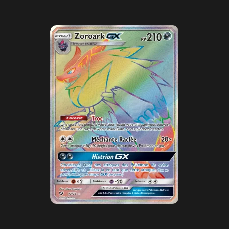 Carte Pokémon Zoroark GX 077/073 Légendes Brillantes en français