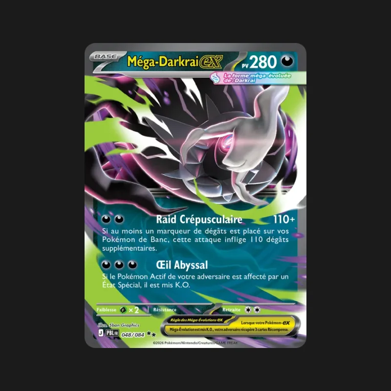 Carte Pokémon Méga-Darkrai ex 048/084 Nuit Noire en français