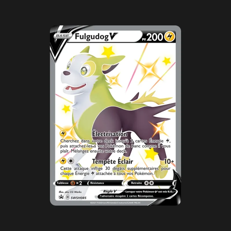 Carte Pokémon promo Fulgudog V SWSH085 en français