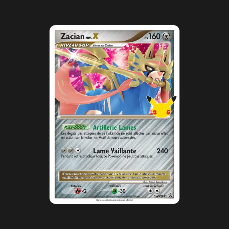Carte Pokémon promo Zacian SWSH135 en français