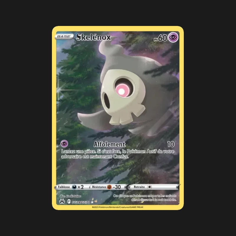 Carte Pokémon Skelénox GG28/GG70 Zénith Suprême en français